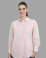 Roopaasi Light Pink Dual Stripes Full-Sleeve Shirt RO-CL-LPK-SHR